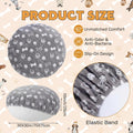 Oudain Washable Round Dog Bed Cover 30 x 30 x 10 Gray Paw Bone Prints Waterproof Dog Bed Cover Replacement for Round and