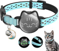 AirTag Cat Collar Breakaway, Reflective Cat Collar Compatible with Apple AirTag 1st & 2nd Gen, Hidden Holder with Bell, Lightweight Water-Resistant Strap for Adult Cats, AirTag Not Included