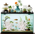 Tinoaly 2pcs Fish Tank Decorations, White Coral Reef Decor