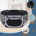 Dog Cat Playpen,Portable Pet Puppy Playpen,Rabbit Puppy Dog Play Pen for Indoors,Dogs Tent for Indoor Cats,Kitten Playpen,Collapsible Small Cats Crate Cage for Small Dogs with Carrying Case(Grey, L)