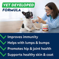 STRELLALAB Turkey Tail Mushroom Chews for Dogs - Fat Lumps & Bumps, Lipoma