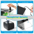 AQUANEAT Fish Tank, 1 Gallon Betta Fish Tank, Small Aquarium Kit with LED Light and Water Filter Pump