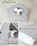 OAOAPLOS® Cat Tent and Dog Tent Bed Teepee, Indoor Dog Tent with Cushion, Small Pet Tent for Dogs and Cats, Cozy Cat Tee