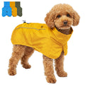 Tuff Pupper Waterproof Dog Raincoat | Full-Body Windproof Rain Jacket for Dogs | Reflective Strips | Breathable Mesh Lining | Adjustable Fit | Leash Port | Small Medium Large XL XXL Dogs (Yellow, XXS)