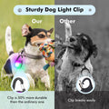 Dog Lights for Night Walking,2 Pack LED Rechargeable Safety Dog Collar Light Clip On with 4 Modes,IP68 Waterproof for Night Walking,Camping,Running, Hiking, Cycling