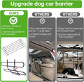Metal Dog Barrier for Cars, SUVs, Trucks, Adjustable Universal Pet Gate Vehicle Divider for Back Front Seat, Heavy Duty 