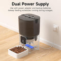 PAPIFEED Automatic Cat Feeder with App, 2.4G WiFi Cat Food Dispenser, 6L Timed Cat Feeder for Dry Food, 10 Meals/Day, 12 Portions/Meal, Dual Power Supply Smart Pet Feeder for Dog, White