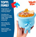 WEST PAW Toppl Stopper Insert Accessory for Toppl Dog Treat Toy – Keeps Toy Steady and Upright for Filling and Freezing, Mess-Free Treat Prep, Dishwasher Safe, Made in USA - Aqua Blue