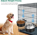 Crate Water Bowl No Spill, 2 Pack Dog Crate Bowls Hanging, Kennel Dog Water Food Bowls Mountable, Pet Cage Accessories F