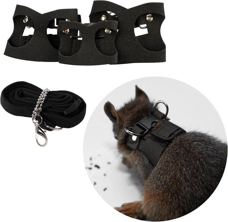 3Pcs Rat Harness and Leash, Small Animal Training Walking Vest Leash Adjustable Traction Rope Strap for Squirrel Gerbil 