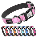 ilFindYou Reflective Dog Collar with QR Code Tag, Personalized Dog Collar, Safety Night Visibility, Anti-Loss Function (Pink-02, Small)
