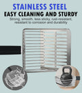 Faoemsey Cat Litter Scoop,Solid and Durable Kitty Metal Scooper,Stainless Steel Sifter,Heavy Duty,for Litter Box,Black Rubber Handle,Included Stainless Steel Hook
