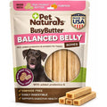 Pet Naturals BusyButter Balanced Belly Peanut Butter Bones, Rawhide-Free Chews for Medium/Large Dogs, Long Lasting Chew Bones, Probiotics and Pumpkin for Gut Health, 4 Count