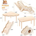 Hamster Play Wooden Platform 5-piece Set Hamster cage Accessories Toy