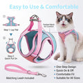 Cat Harness and Leash, Escape-Proof Cat Harness Set, Adjustable Step-in Pet Harness for Walking, Soft Breathable Reflect