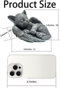 Sengocis Small Cat Memorial Stone Commemorates Our Lost Fur Baby,Peaceful Sleeping Cat Angel Statue for Garden,Indoor,Pet Grave Markers,and Loss of Cat Sympathy Gift(Gray)