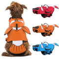 DENTRUN Dog Life Jacket for Swimming Boating - High Visibility Pool Beach Safety Vest with Rescue Handle, Adjustable Puppy Life Preserver with Superior Buoyancy Flotation for Small Medium Large Dogs