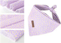 Lionet Paws Spring Daisy Dog Bandana Washable Cotton Handkerchief Scarf Triangle Purple Bandana for Small Medium Large D