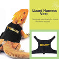Adjustable Bearded Dragon Harness and Leash Set Soft Reptile Harness with Comfortable Wing Design Walking Leash for Bear