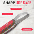 Equine Care Hoof Loop Knife, J2 Stainless Steel, Red Handle, Either Hand