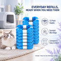12 Pack Cat Litter refill Bags,Compatible with Genie Litter Refills, 100% Enhanced Odor Control
