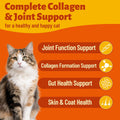 MULTIBITES 7.76 oz Collagen Bites for Cats - Cat Collagen Supplements with Glucosamine, Taurine & Omega 3 - Joint Health,Skin Coat & Immune Support - Pet Vitamins and Supplements