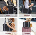 Dog Carriers for Small Dogs Puppy Purse Carrying Bag for Dog 0-11lbs Tote Bag Carrier with Pocket for Cat,Dog,Rabbit Under 11lbs Outdoor Puppy Carrier (Black, L15 * W7.5 *H 11.8 ")