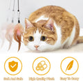 QUOZUO Cat Toys Replacement Cat Toy Wand Refills, 12 Pcs Cat Feathers Refill, Cat Toy Mouse Cat Wand Refill Attachments for Indoor Cats
