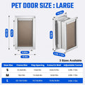 Dog Door for Wall, Large Doggie Door, Heavy Duty Aluminum Pet Door