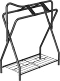 Queension Horse Saddle Rack for English Saddle, Foldable Saddle Stand with Bottom Storage for Horse Tack, Saddle Pad Rac