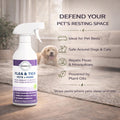 Flea Spray for Home & Pets Plant-Based Repellent with Rosemary Scent 16 Oz
