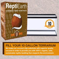 ReptiEarth Reptile Bedding, Fluffy Coconut Fiber Substrate 12 Quart Organic Coco Ready to Use for Bioactive Snake Terrar
