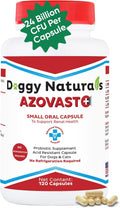 Azovast Plus Kidney Probiotic Supplement for Dogs Cats -24 Billion CFU- NO Refrigeration Required, Help Support Kidney Function, CKD, Manage Renal Toxins, Renal Kidney Support for Pet(U.S.A)(120 Caps)