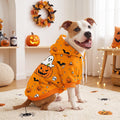Dog Halloween Hoodie for Small Medium Dogs - Comfort Dog Halloween Hooded Sweatshirt with Pocket and Leash Hole for Fall