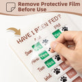Dog Feeding Reminder, Dog Fed Sign Tracker -Daily Am/Pm Chart Slider Sign for Pet Fed and Pill Reminder, Easy to Use On 