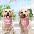 Agroon Big Sister Dog Bandana Pink Large 1PCS, Adjustable Triangle Scarf, Pregnancy Announecment, New Baby for Family.