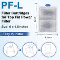 driamor 16 Pack PF-L Fish Tank Filter Cartridges Compatible with PF20, PF30, PF40 and PF75 Power Filters, Aquarium Large