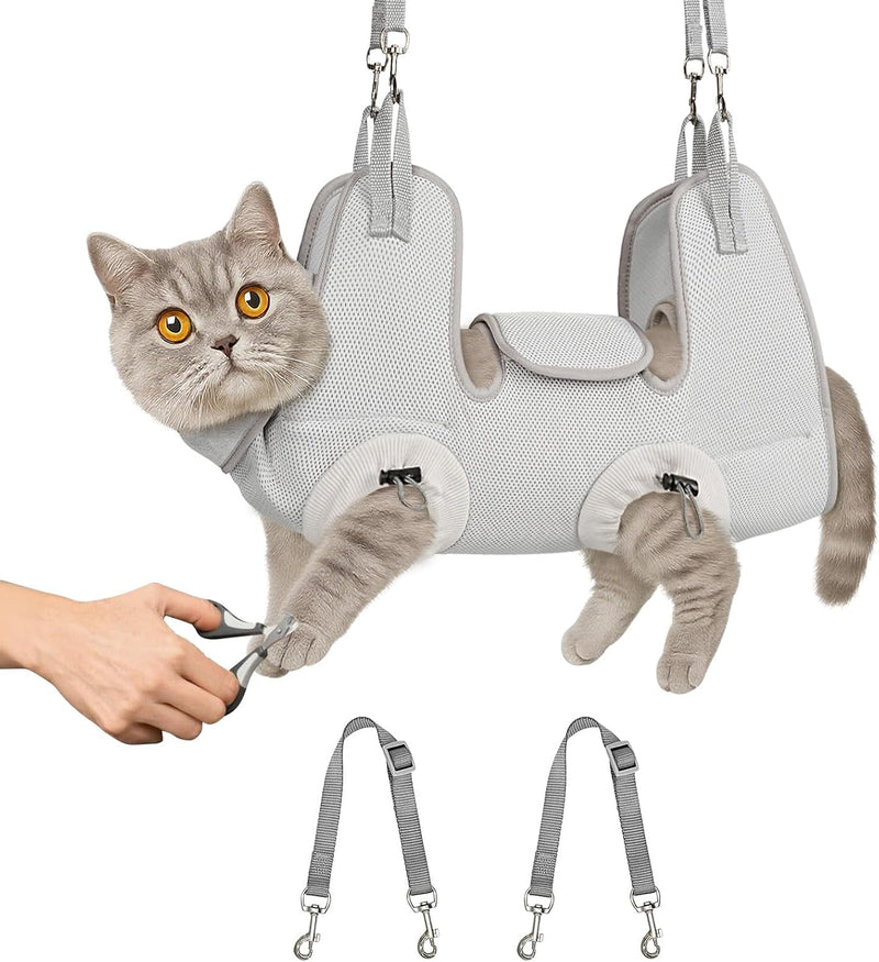 Supet Cat Grooming Hammock Harness for Nail Trimming, Kitten Care Sling