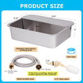 ZHEQOGZH 3 Gallon Automatic Dog Water Dispenser for Large Dogs Stainless Steel Bowl, Large Self Filling Auto Water Bowl Outdoor for Cats Livestock Chicken
