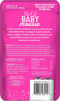 Tiki Cat Baby Mousse Wet Cat Food for Kittens, Chicken & Chicken Liver, 2.4 oz. Pouch (12 Count)
