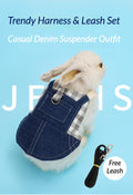 Rabbit Harness Leash Set Escape Proof Clothes for Small Pets