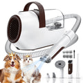Ozumek Dog Grooming Vacuum, Dog Grooming Kit with Pet Clipper Nail Grinder, 6 Pet Grooming Tools（Mahogany）