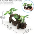 relaqcc Fish Tank Decorations Artifical Driftwood Cave Aquarium Decor Ornaments Silk Aquarium Plants for Betta Fish Tank