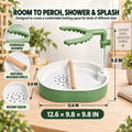 Automatic Parakeet Bird Bath with Pump, Large Running Water Parrot Shower
