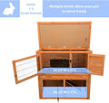 TRIXIE natura Outdoor Rabbit Hutch with Run - 2-Story Rabbit Cage with Non-Slip Ramp - Medium Elevated Small Animal Hous