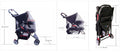 Full-Window pet Stroller 3 Wheels for Cats & Dogs, with Storage Basket,Cup Holder, Travel Puppy/Cats Stroller.