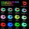 YFbrite 6Ft Light Up Dog Leash, LED & Rechargeable USB-C, 15 Flashing Modes, Waterproof Reflective Dog Leash for Night W