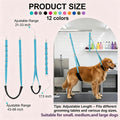 Dog Grooming Belly Straps Sky Blue Pet Grooming Supplies 3 Sets Professional Dogs Belly Band Pet Dogs Groomer Extension Strap Table Arm Loop Extender for Small Medium Large Pets (Sky Blue)