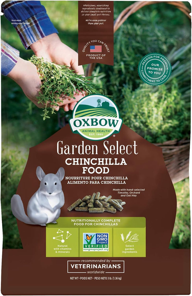 Oxbow Animal Health Garden Select Chinchilla Food, Garden-Inspired Recipe for Chinchillas of All Ages, Vitamin & Mineral