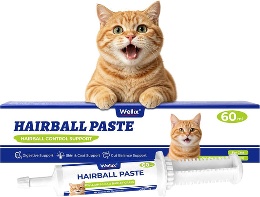 Wellix Cat Hairball Remedy Hairball Gel for Cats Hairball Control 60ml